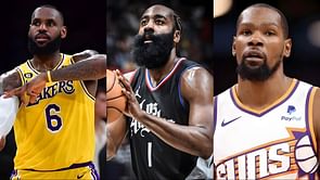 3 active NBA players with longest consecutive 10+ points games streak ft. LeBron James